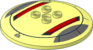 Dish  6 x  6 Inverted Hollow Studs with SW Sith Infiltrator Pattern