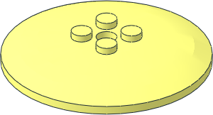 Dish  6 x  6 Inverted with Solid Studs