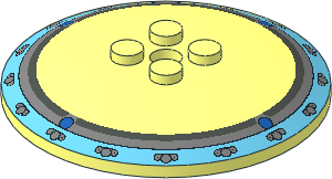 Dish  6 x  6 Inverted Solid Studs with Jurassic World Gyrosphere Pattern