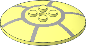 Dish  6 x  6 Inverted with 6 Spoke Grey Radial Pattern