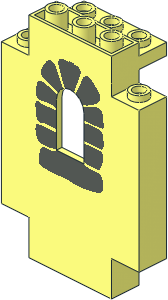 Panel  2 x  5 x  6 Wall with Dark Grey Stones Pattern