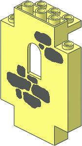 Panel  2 x  5 x  6 Wall with Dark Grey Scattered Stones Pattern