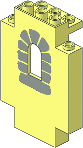 Panel  2 x  5 x  6 Wall with Light Grey Window Stones Pattern