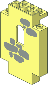 Panel  2 x  5 x  6 Wall with Light Grey Scattered Stones Pattern