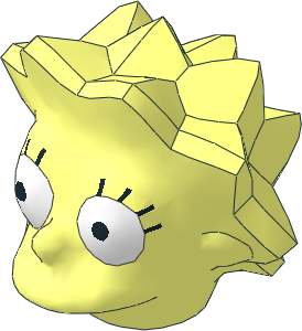 Minifig Head Simpsons Lisa Simpson with Eyes Pattern
