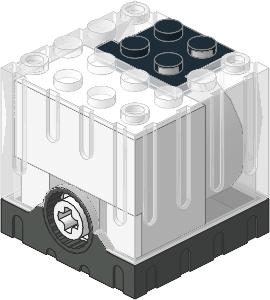 ~_Electric Technic Motor 9V Geared (480RPM) (Trans-Clear) (Obsolete)