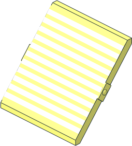 Glass for Window  4 x  4 x  3 Roof with White Stripes Sticker