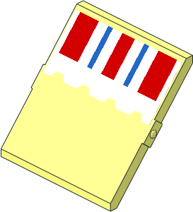 Glass for Window  4 x  4 x  3 Roof with Stripes Blue and Red on Scalloped Shade Sticker