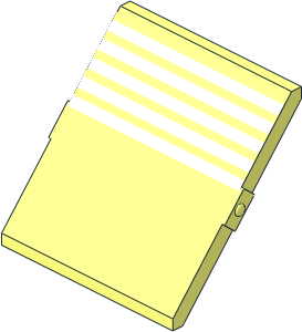 Glass for Window  4 x  4 x  3 Roof with White/Clear Stripes Half Sticker