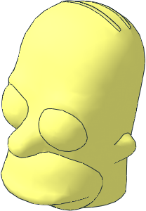 Minifig Head Simpsons Homer Simpson