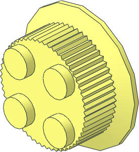~Train Wheel 4 Studs with Traction Teeth
