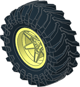 Wheel Rim 34 x 56 with 6 Spokes and 3 Pegholes with Tyre 44/ 58 x 56 R Tractor