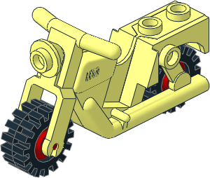 Bike  2 Wheel Motorcycle with Red Wheels (Complete)