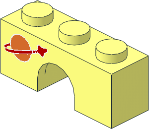 Arch  1 x  3 with Classic Space Logo Pattern