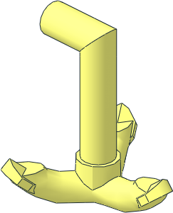 Minifig Tool Grappling Hook with Bar