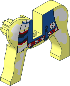 ~Animal Horse Body Left with Blue Blanket Pattern