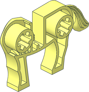 ~Animal Horse Body Right with Blue Blanket and Red Circle Pattern