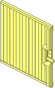 Door  6.5 x  5 Sliding with Corrugated Surface