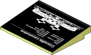 Slope Brick 10  6 x  8 with Swiss Crocodile Locomotive Sticker