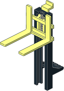Forklift  4 x  6 x 7.667 with Black Rails (Complete)