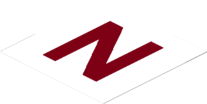 Sticker  1.7 x  1.7 with Dark_Red "N"