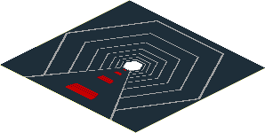 Sticker  4.9 x  5.1 with SW Death Star Corridor