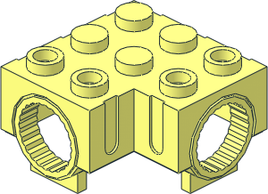~Technic Gearbox  3 x  3 x  1.667 Corner Top