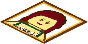 Sticker  1.8 x  1.8 with Castle Maiden Portrait