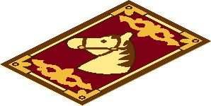 Sticker  2.7 x  1.7 with Horse Head and Gold Border