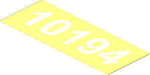 Sticker  0.7 x  1.8 with White "10194"