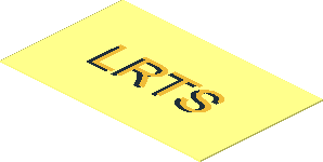 Sticker  1.1 x  1.8 with Gold "LRTS"
