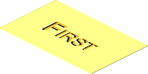 Sticker  1.1 x  1.8 with Gold "FIRST"