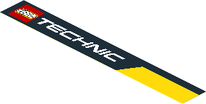 Sticker  0.8 x  5.8 with "TECHNIC" Logo and Yellow on Right