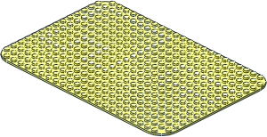 Baseplate 16 x 24 with Rounded Corners with Set 362 Dots Pattern