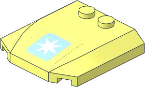 Wedge  4 x  4 x  0.667 Curved with Sticker with Maersk Logo