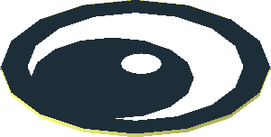 Sticker  0.8 x  0.8 Round with Black and White Eye