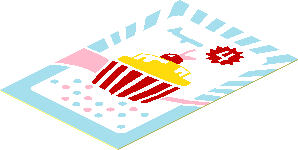 Sticker  2.9 x  1.9 with Cupcake