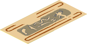 Sticker  3.75 x  1.75 with Hieroglyphs, Bird on Top