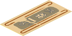 Sticker  3.75 x  1.75 with Hieroglyphs, Eye on Top