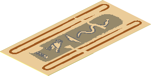 Sticker  3.75 x  1.75 with Hieroglyphs, Snake on Top