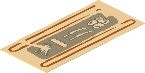 Sticker  3.75 x  1.75 with Hieroglyphs, Scarab on Top