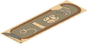 Sticker  5.75 x  1.75 with Hieroglyphs, Eye on Top