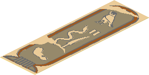 Sticker  5.75 x  1.75 with Hieroglyphs, Bird on Top