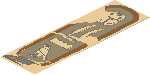 Sticker  5.75 x  1.75 with Hieroglyphs, Scarab on Top