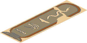 Sticker  5.75 x  1.75 with Hieroglyphs, Snake on Top