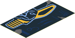 Sticker  3.4 x  1.8 with Hieroglyphs and Anubis Head (Right Half)