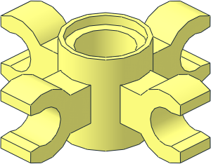 Technic Pin Connector Round with 4 Thick C-Clips