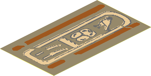 Sticker  3.2 x  1.8 with Hieroglyphs Type 2 (Swords on Bottom)