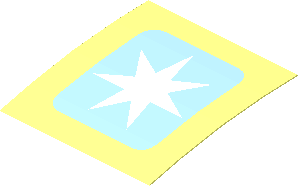 Sticker  1.8 x  1.8 with Maersk Logo (Formed)