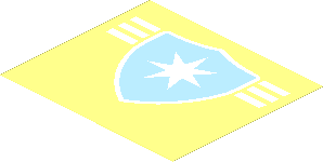 Sticker  3.8 x  4.4 with Maersk Blazon